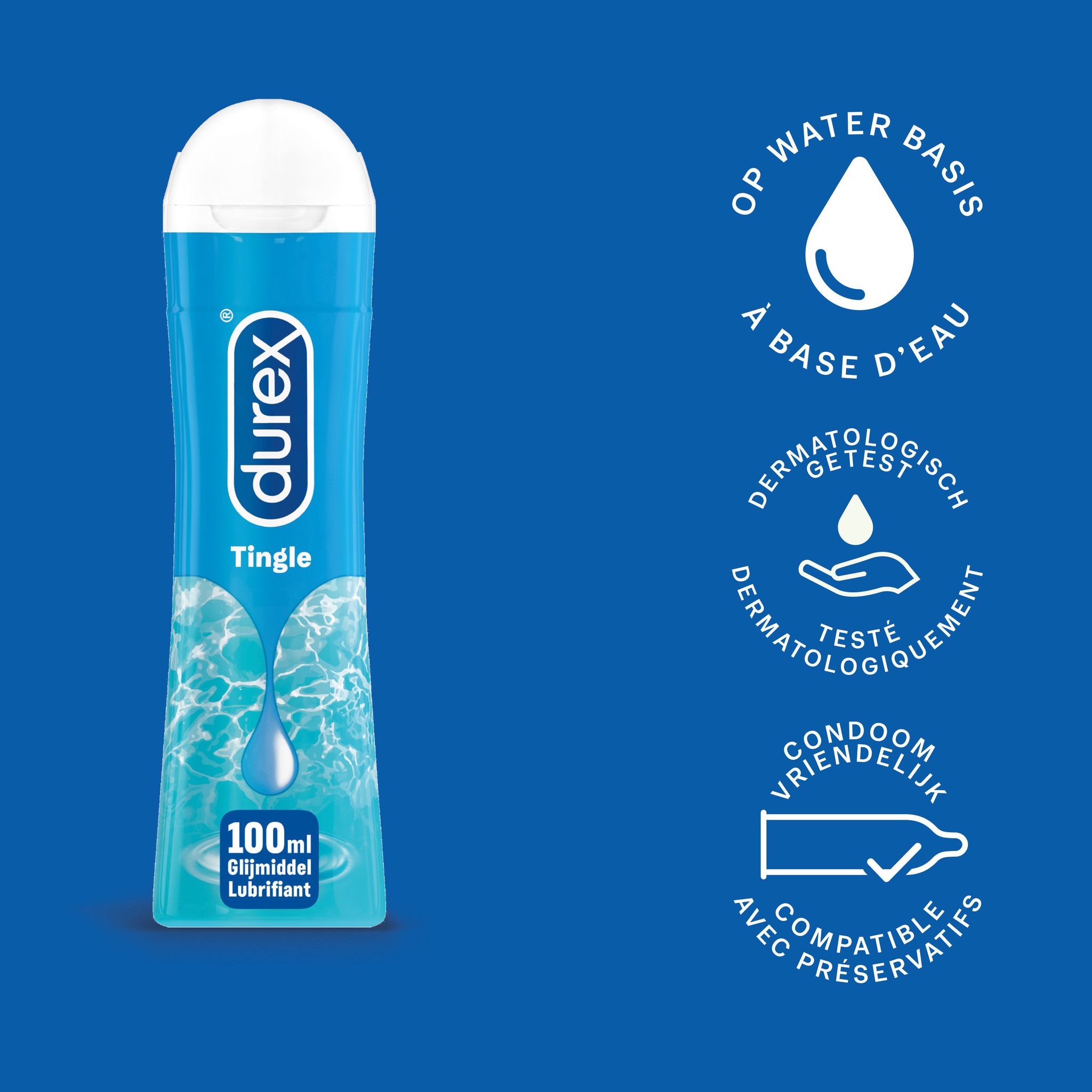 Durex - 210ml Glijmiddel - Perfect Gliss 1x100ml - Intense Orgasm 1x10ml - Play Tingle 1x100ml - Voordeelverpakking