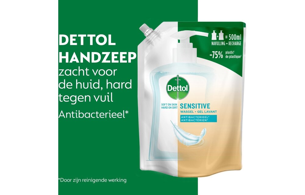 Dettol - 3L Handzeep Navulling - Antibacterieel - Sensitive 3x500ml - Aloë Vera 3x500ml - Voordeelverpakking