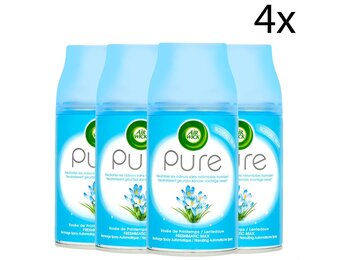 Air Wick Freshmatic Automatische Spray Luchtverfrisser - Pure Lentedauw - Navulling 250ml x4