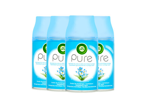 Air Wick Freshmatic Automatische Spray Luchtverfrisser - Pure Lentedauw - Navulling 250ml x4