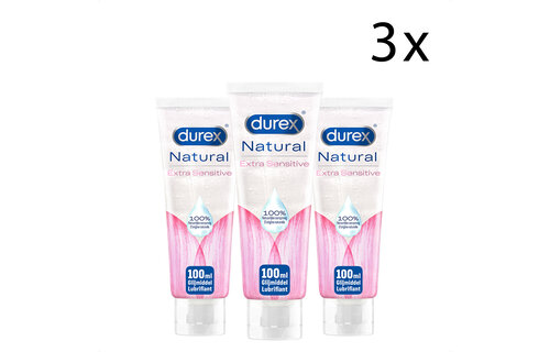 Durex Natural Extra Sensitive Gel 100ML - 3 Stuks - Voordeelverpakking
