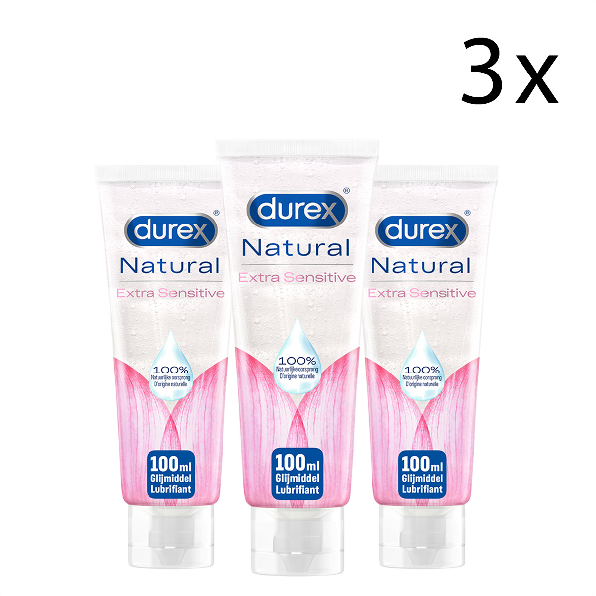 Durex Natural Extra Sensitive Gel 100ML - 3 Stuks - Voordeelverpakking