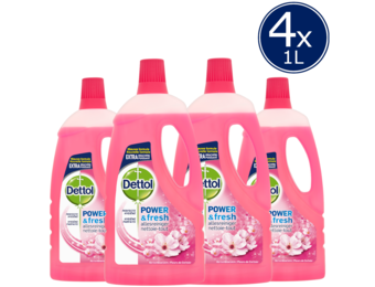 Dettol Allesreiniger Power &amp; Fresh - Kersenbloesem - 1L x4