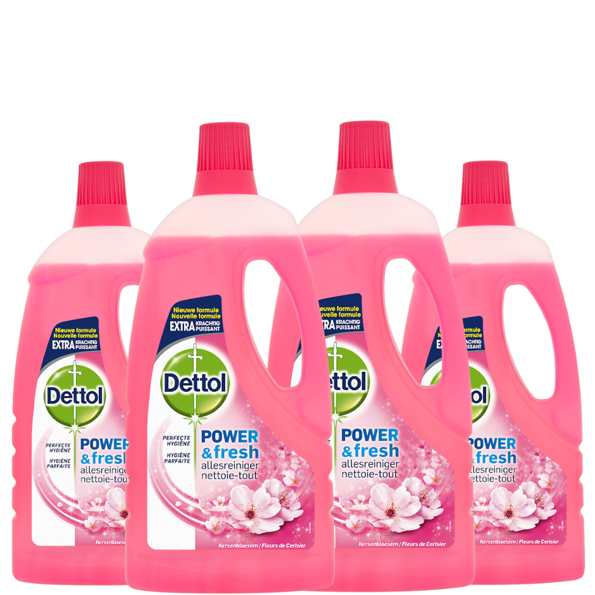 Dettol Allesreiniger Kersenbloesem 1L - 4 Stuks - Voordeelverpakking