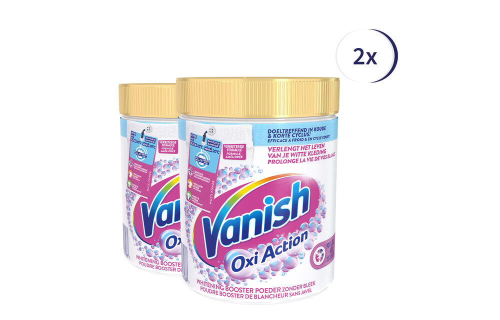 Vanish Oxi Action Whitening Booster Poeder - 1.0 kg x2