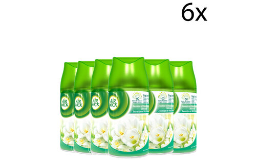 Air Wick Freshmatic Automatische Spray Luchtverfrisser - Jasmijn en Witte Bloemen - Navulling 250ml x6