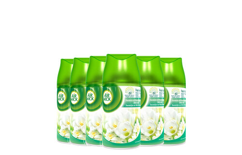 Air Wick Freshmatic Automatische Spray Luchtverfrisser - Jasmijn en Witte Bloemen - Navulling 250ml x6