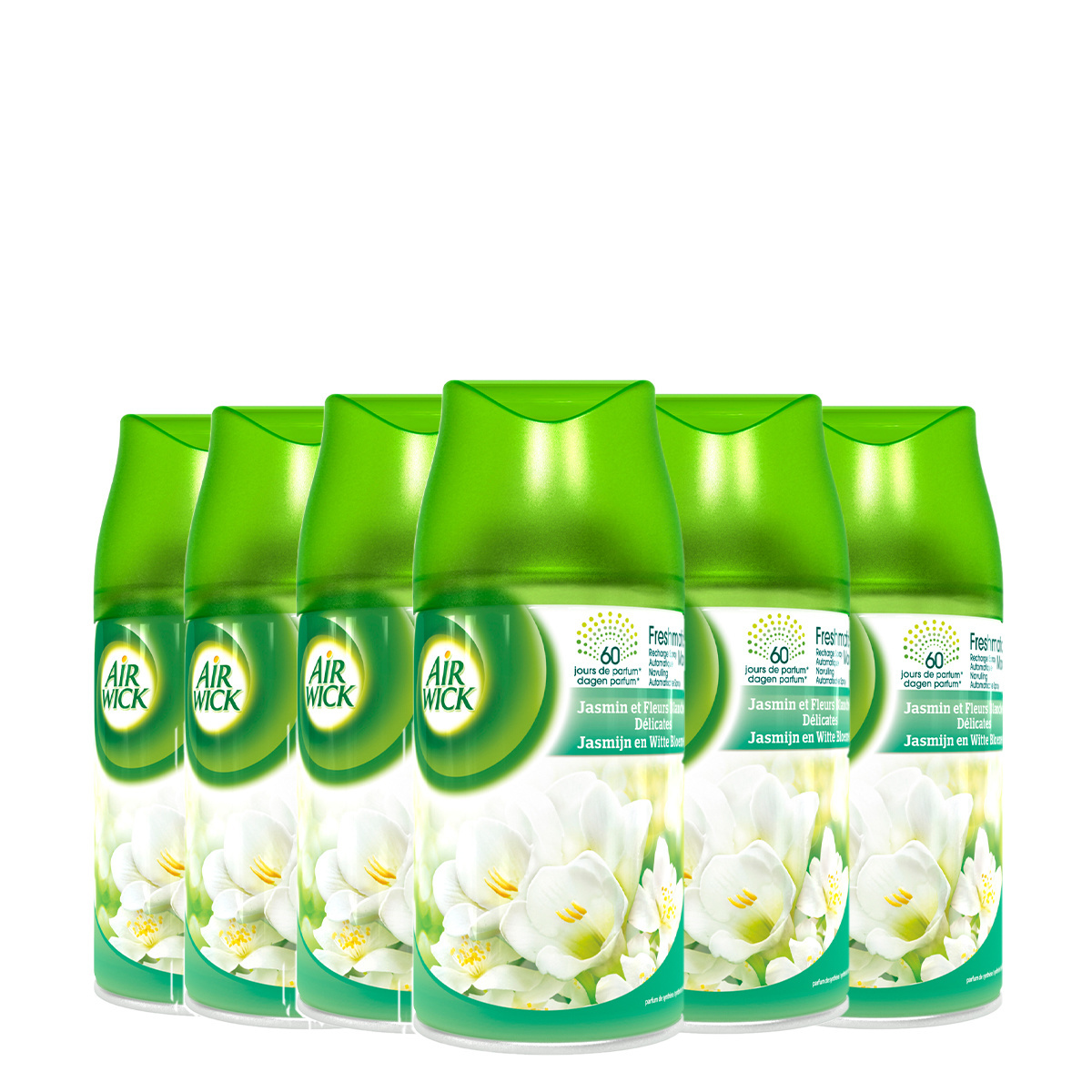 Air Wick Freshmatic Automatische Spray Luchtverfrisser - Jasmijn en Witte Bloemen - Navulling 250ml x6
