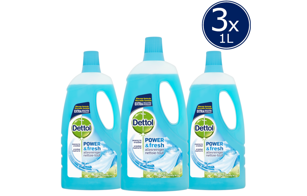 Dettol Allesreiniger Katoenfris 1L - 3 Stuks - Voordeelverpakking