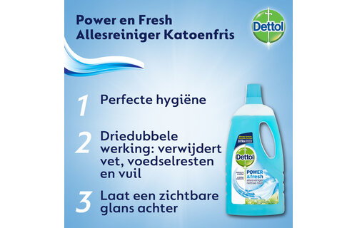 Dettol Allesreiniger Katoenfris 1L - 3 Stuks - Voordeelverpakking