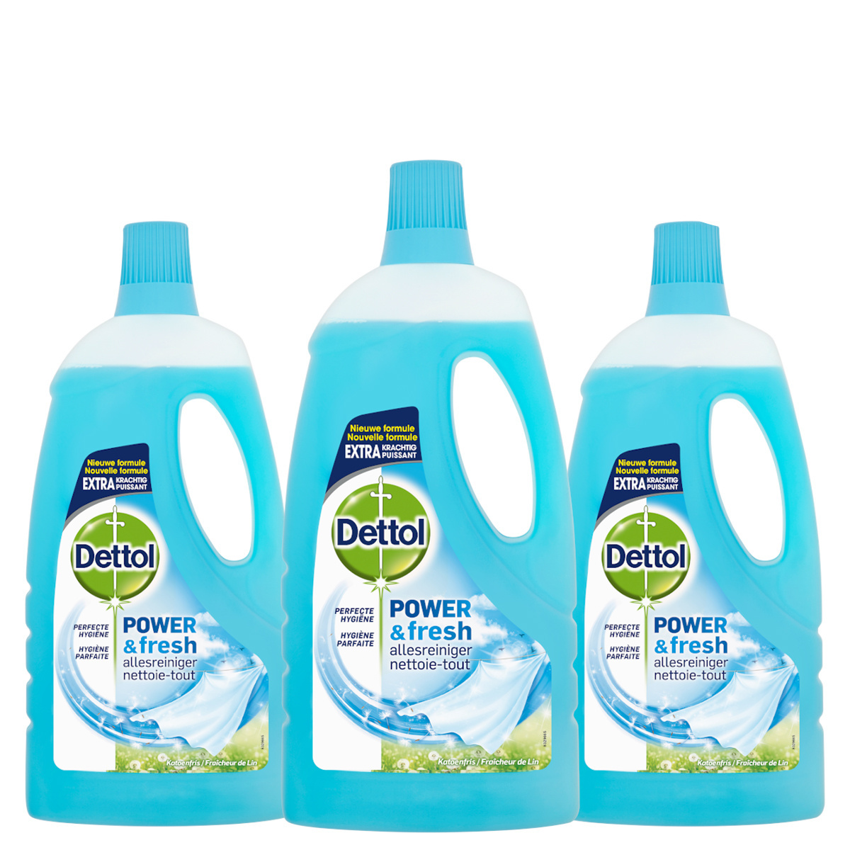 Dettol Allesreiniger Power & Fresh - Katoenfris - 1L x3
