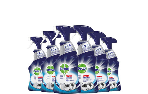 Dettol Allesreiniger Spray Power & Fresh - Badkamer - 500ml x6