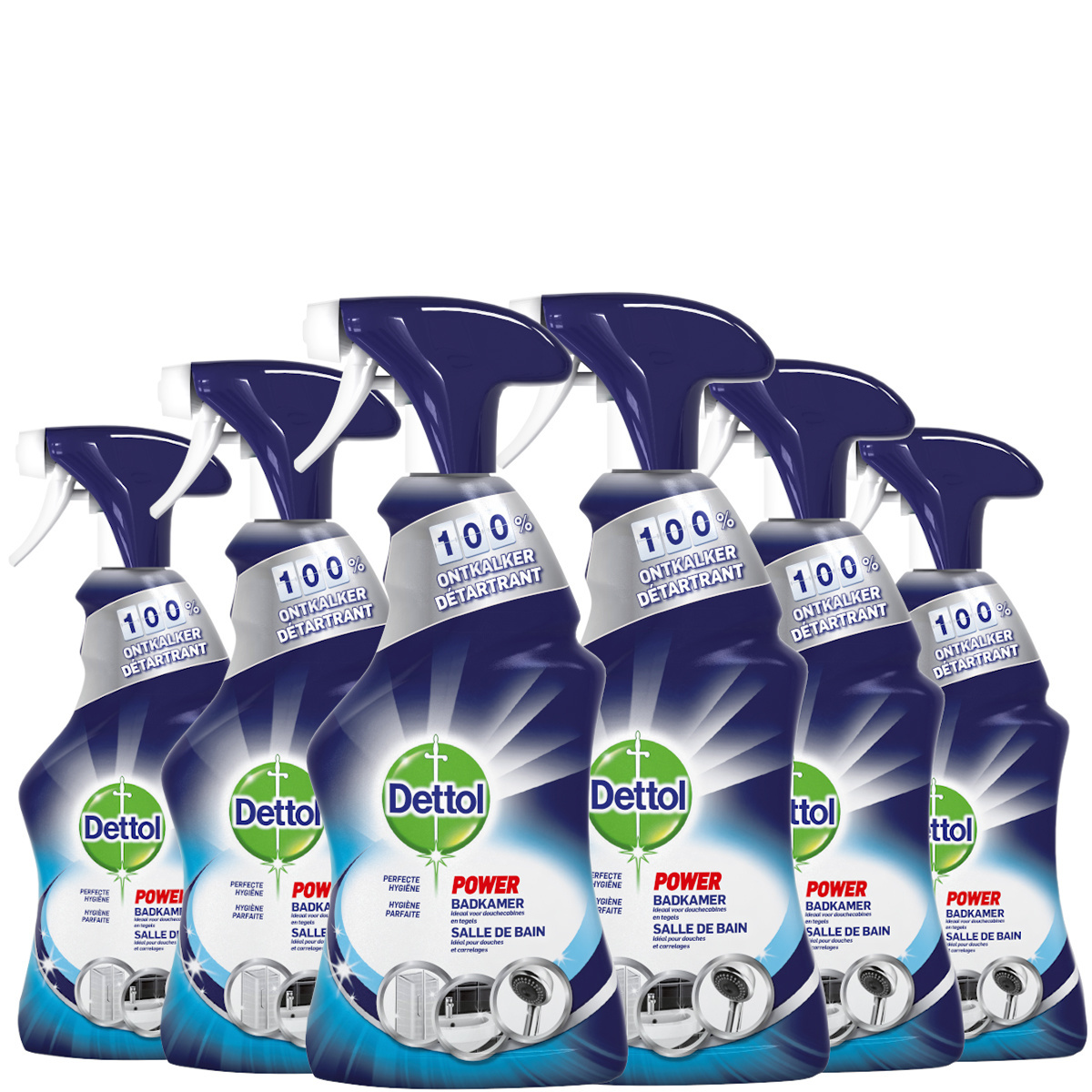 Dettol Allesreiniger Spray Power & Fresh - Badkamer - 500ml x6