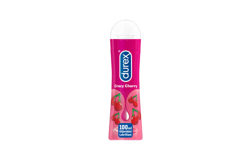 Durex Glijmiddel Crazy Cherry - Kers - waterbasis - 100ML x4