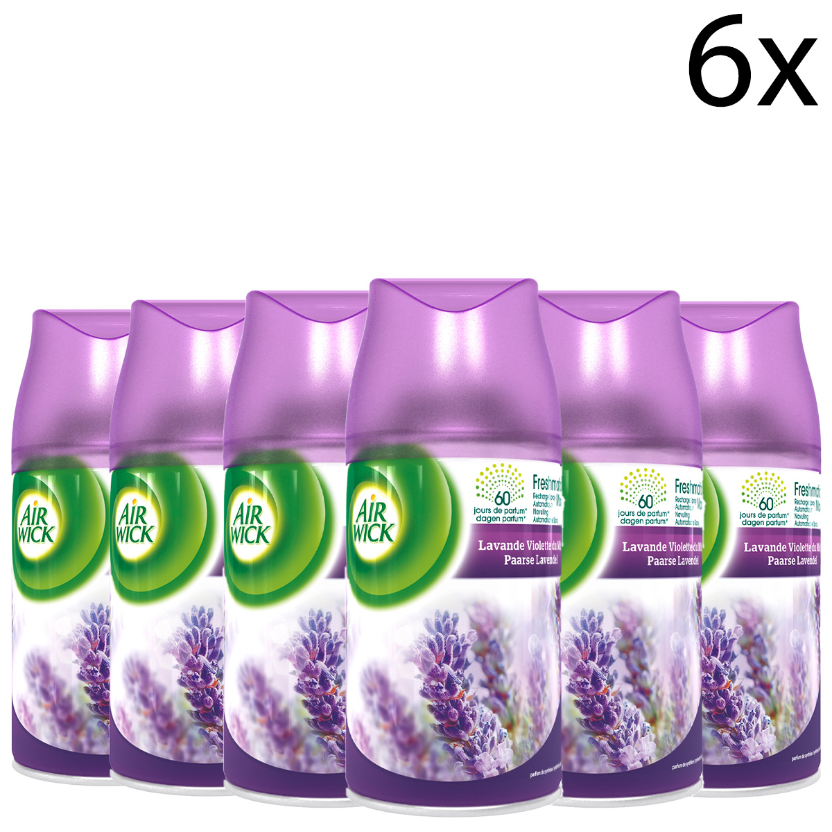 Air Wick Freshmatic Automatische Spray Luchtverfrisser - Paarse Lavendel - Navulling 250ml x6