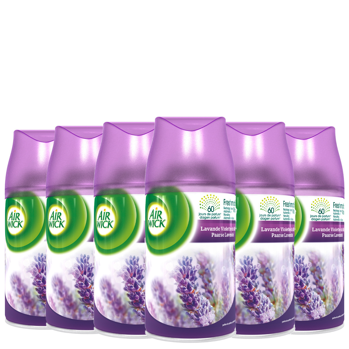 Air Wick Freshmatic Automatische Spray Luchtverfrisser - Paarse Lavendel - Navulling 250ml x6