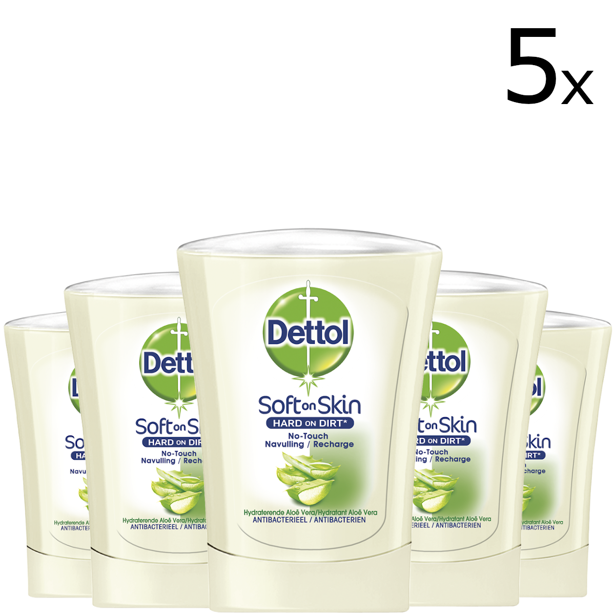 Dettol Handzeep No Touch Navulling - Aloe Vera - 250ml x5