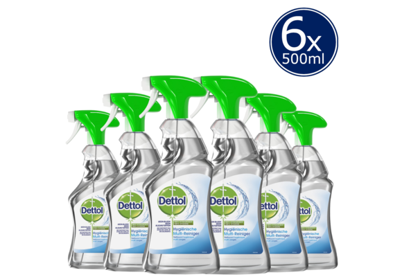 Dettol Allesreiniger Spray Power & Fresh - Multireiniger - 500ml x6