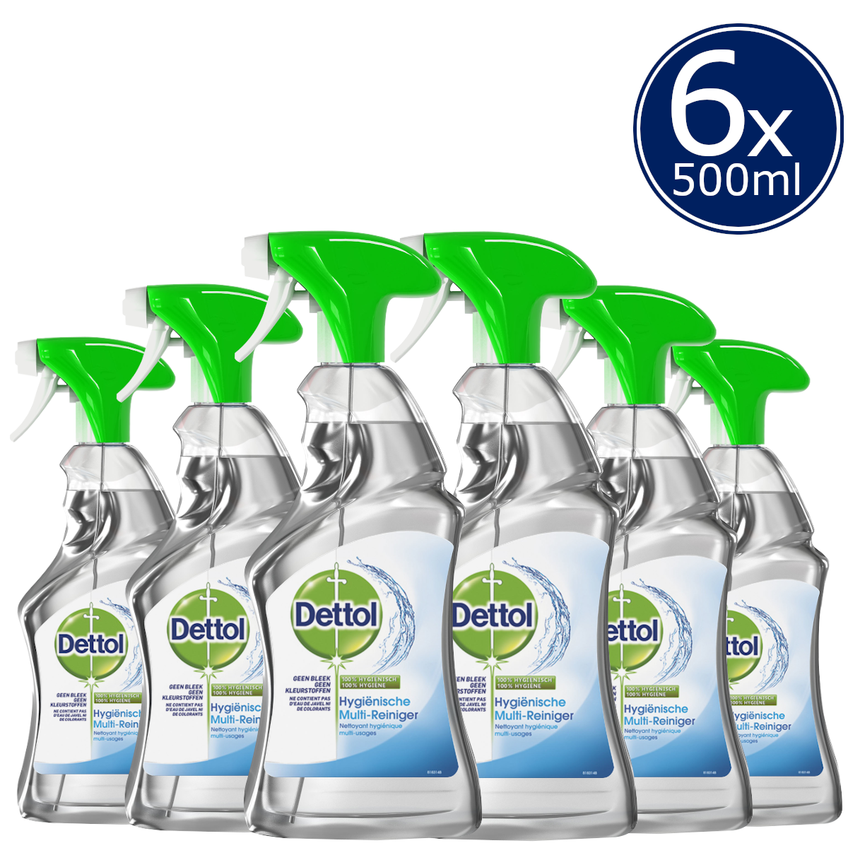 Dettol Allesreiniger Spray Power & Fresh - Multireiniger - 500ml x6