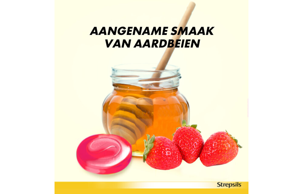 Strepsils Aardbei Suikervrij - 24 stuks x3