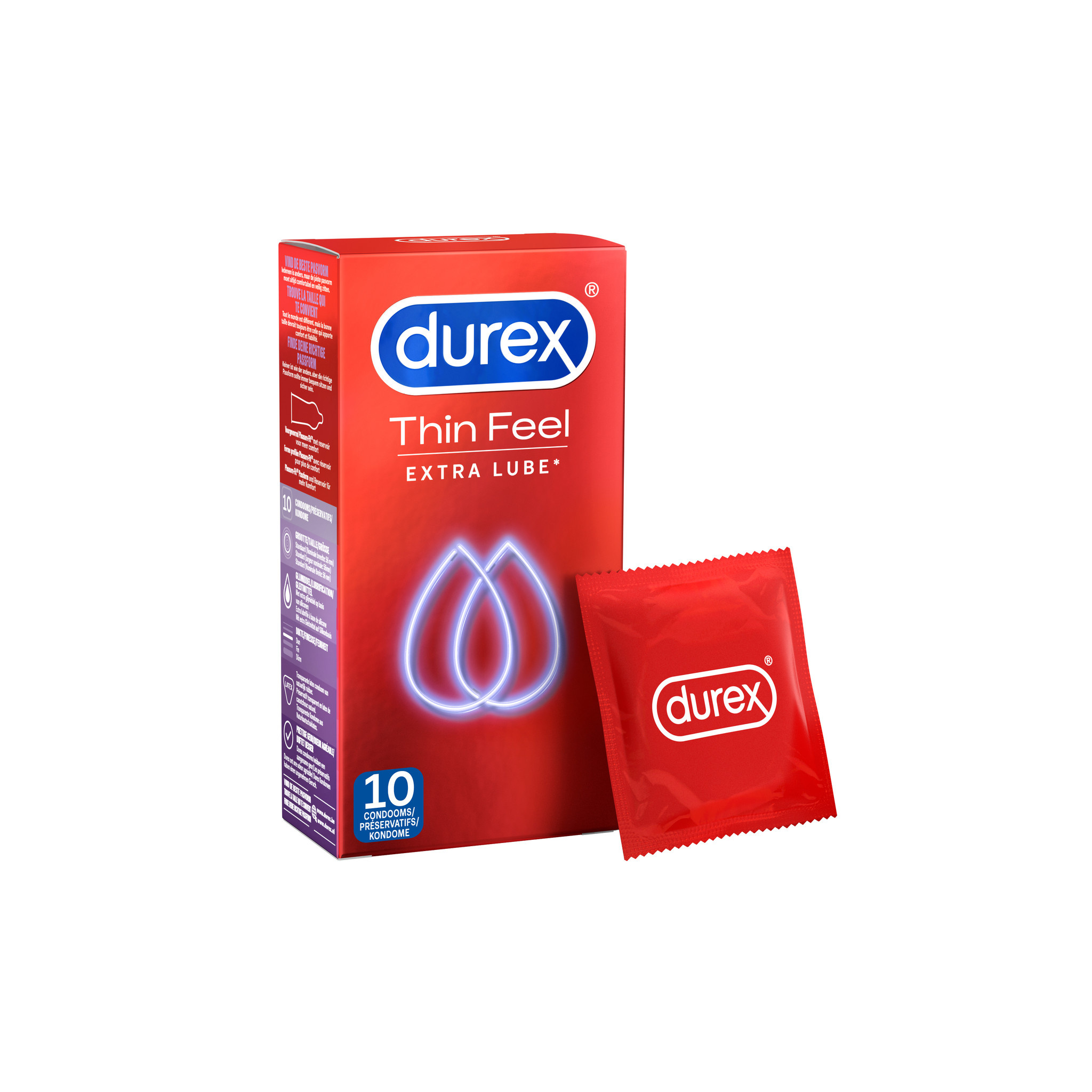 Durex Condooms Thin Feel Extra Lube 10st