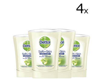 Dettol Handzeep No Touch Navulling - Aloe Vera - 250ml x4
