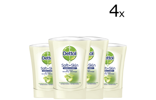 Dettol Handzeep No Touch Navulling - Aloe Vera - 250ml x4