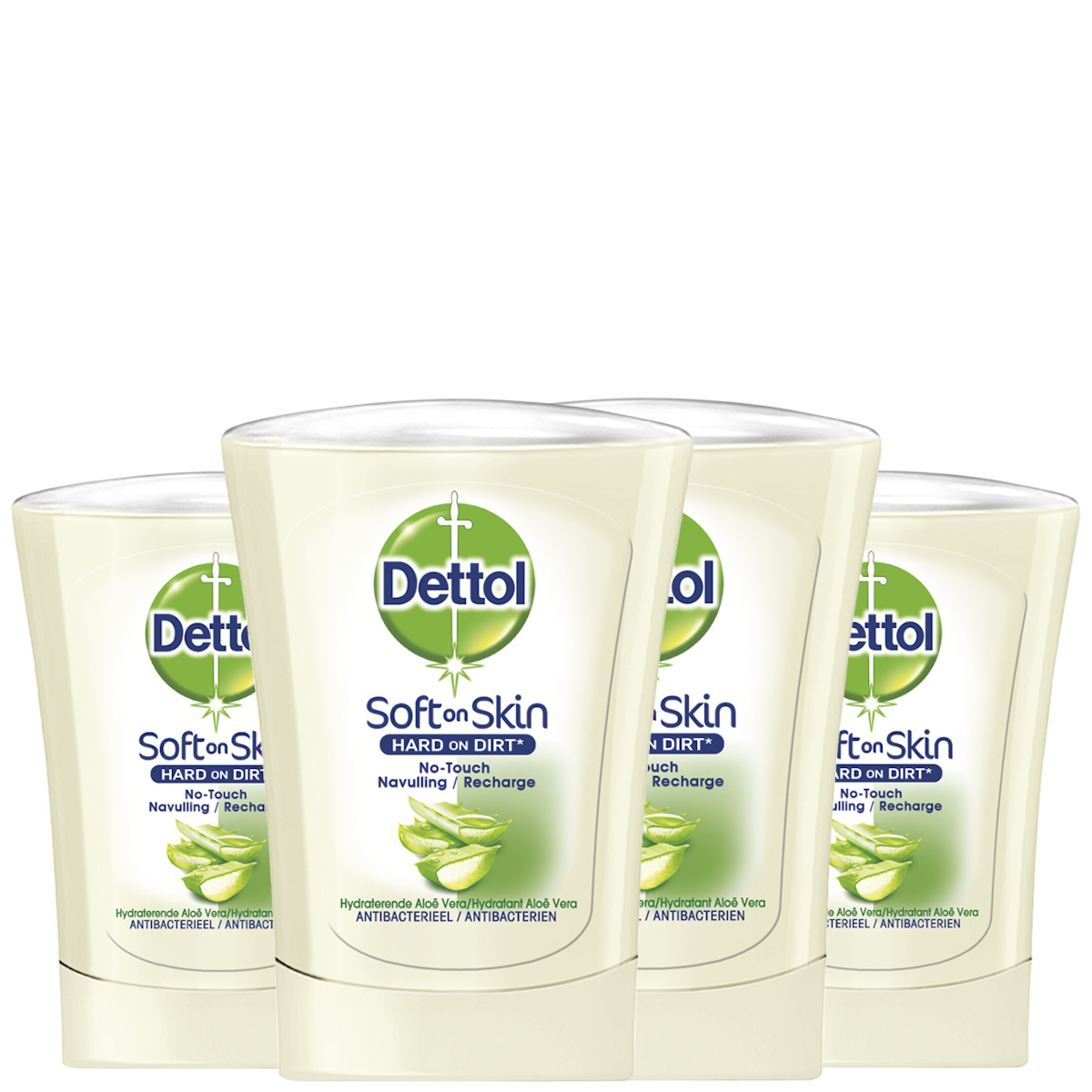 Dettol Handzeep No Touch Navulling - Aloe Vera - 250ml x4