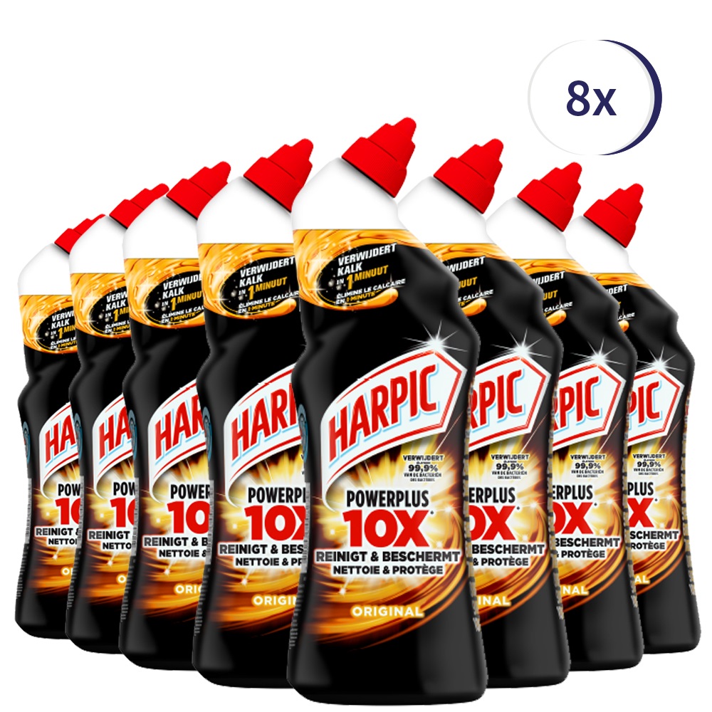 Harpic Gel PowerPlus Original 750ml - 8 Stuks - Voordeelverpakking
