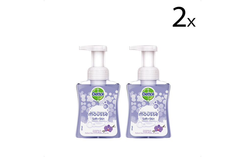 Handzeep Zachte Mousse - Orchidee Vanille - 250ml x2