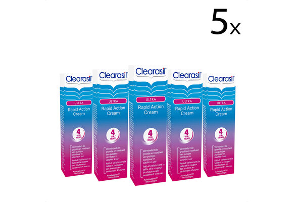 Clearasil Behandelingscreme Ultra Rapid Action Cream 15ml x5