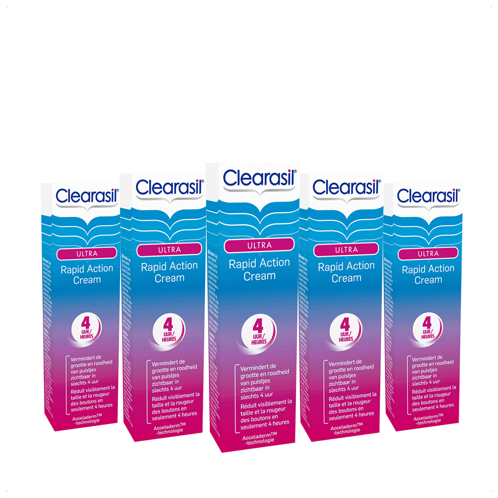 Clearasil Behandelingscreme Ultra Rapid Action Cream 15ml x5