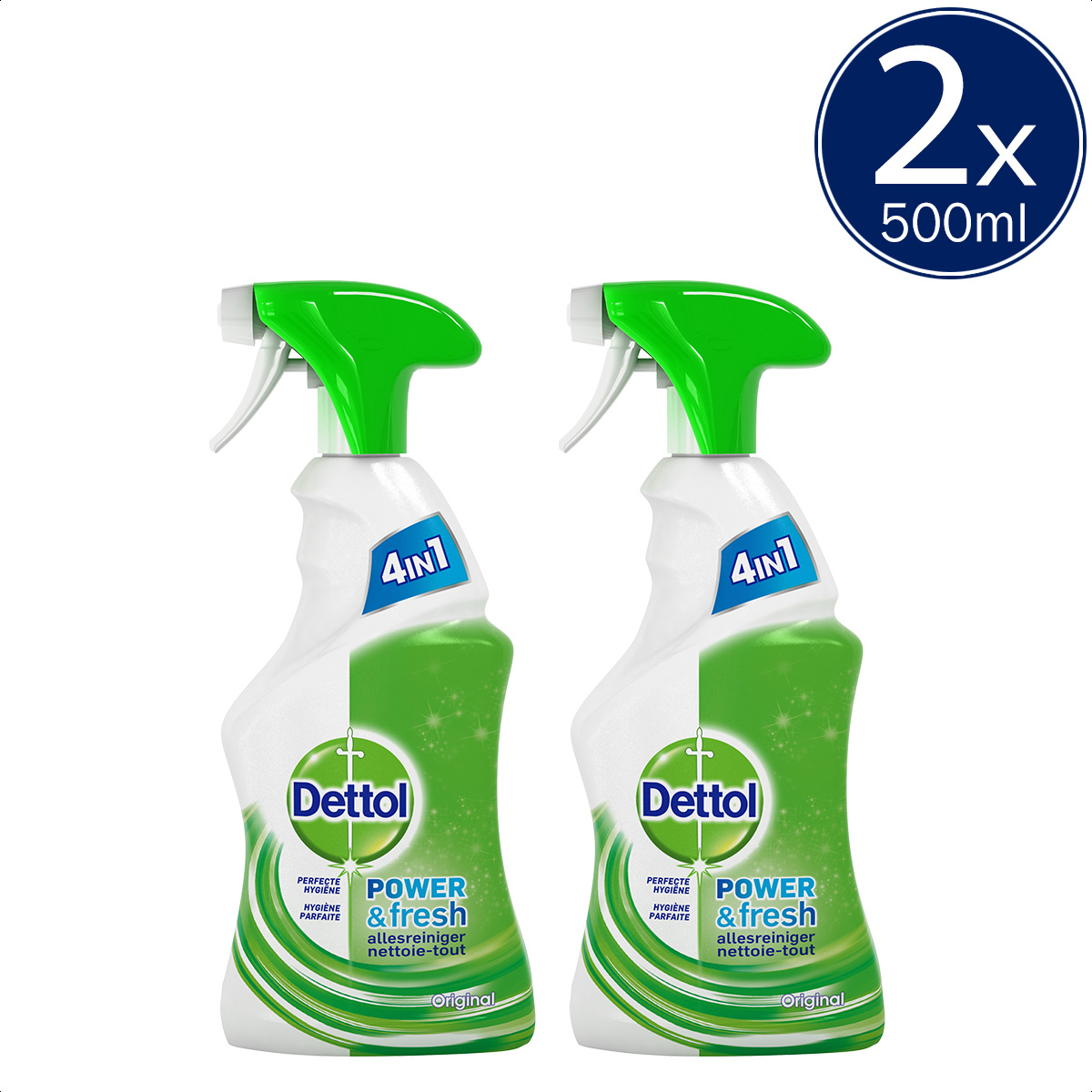 Dettol Allesreiniger Spray Power & Fresh - OriginalÂ - 500ml x2