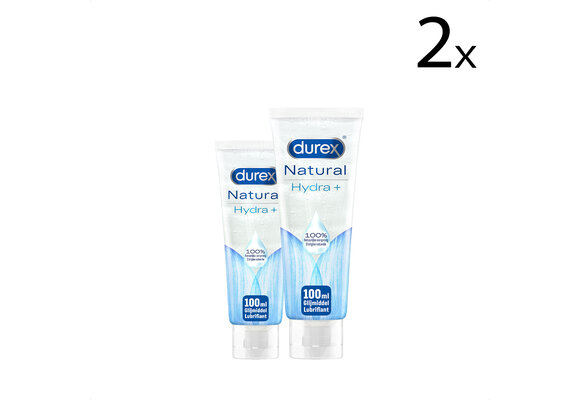 Durex Glijmiddel Natural - Hydraterend - 100% natuurlijk - 100ml x2