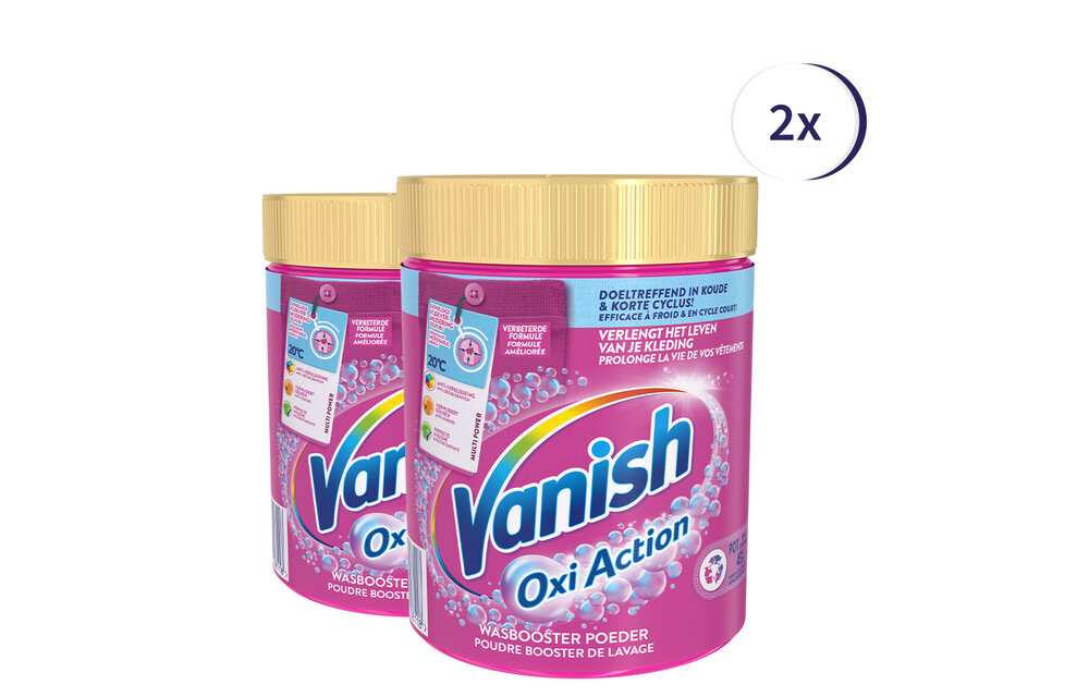 Vanish Oxi Action Colour Safe Wasbooster poeder - 1.0 kg x2