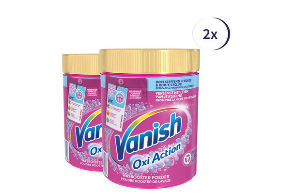 Vanish Oxi Action Colour Safe Wasbooster poeder - 1.0 kg x2