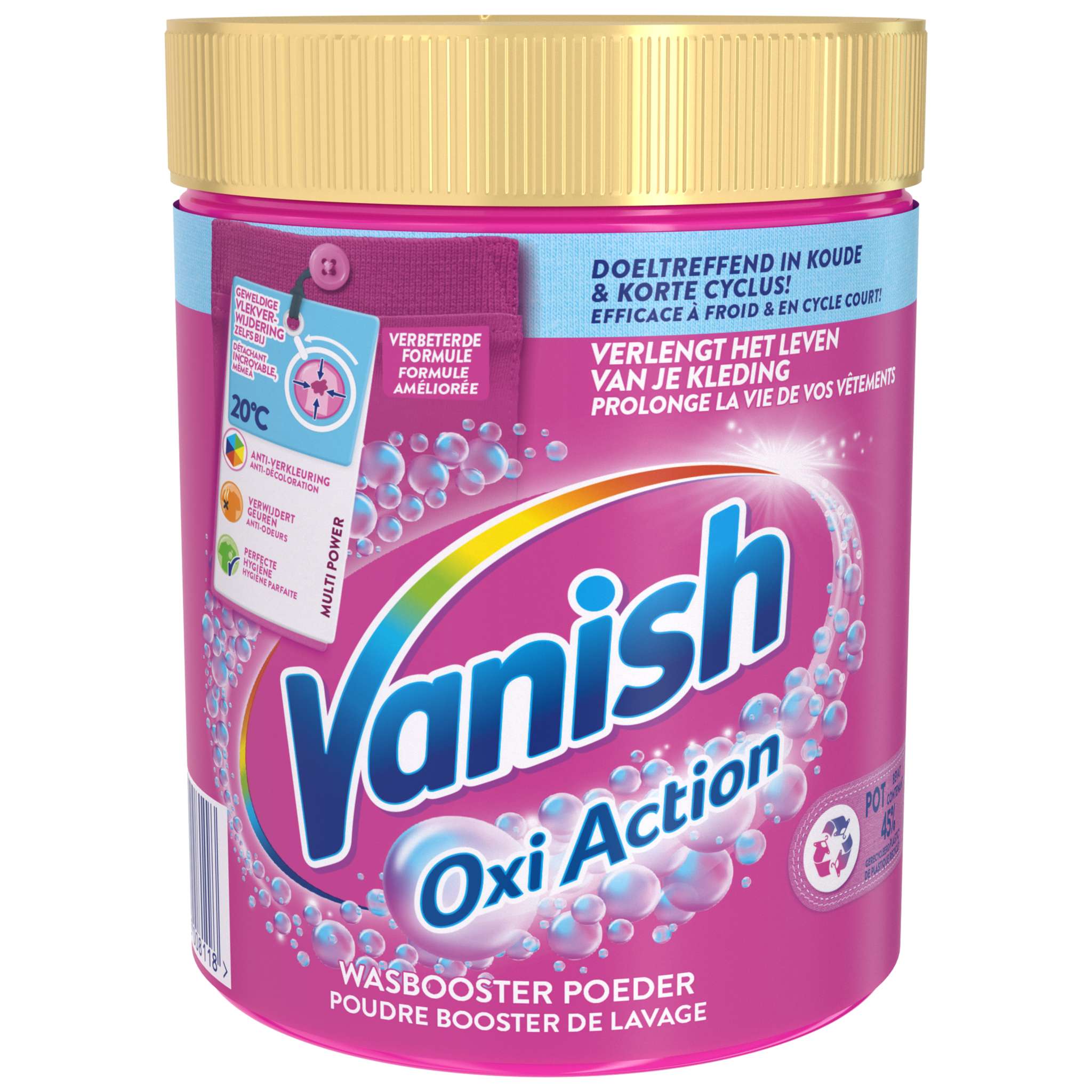 Vanish Oxi Action Colour Safe Wasbooster poeder - 1.0 kg x2