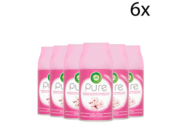 Air Wick Freshmatic Automatische Spray Luchtverfrisser - Pure Aziatische Kersenbloesem - Navulling 250ml x6