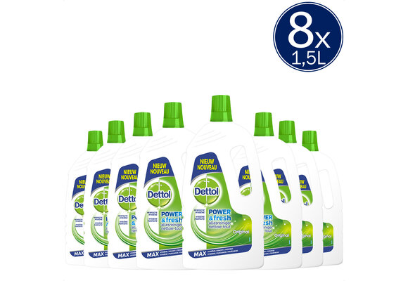 Dettol Allesreiniger Power & Fresh - Original - 1,5L x8