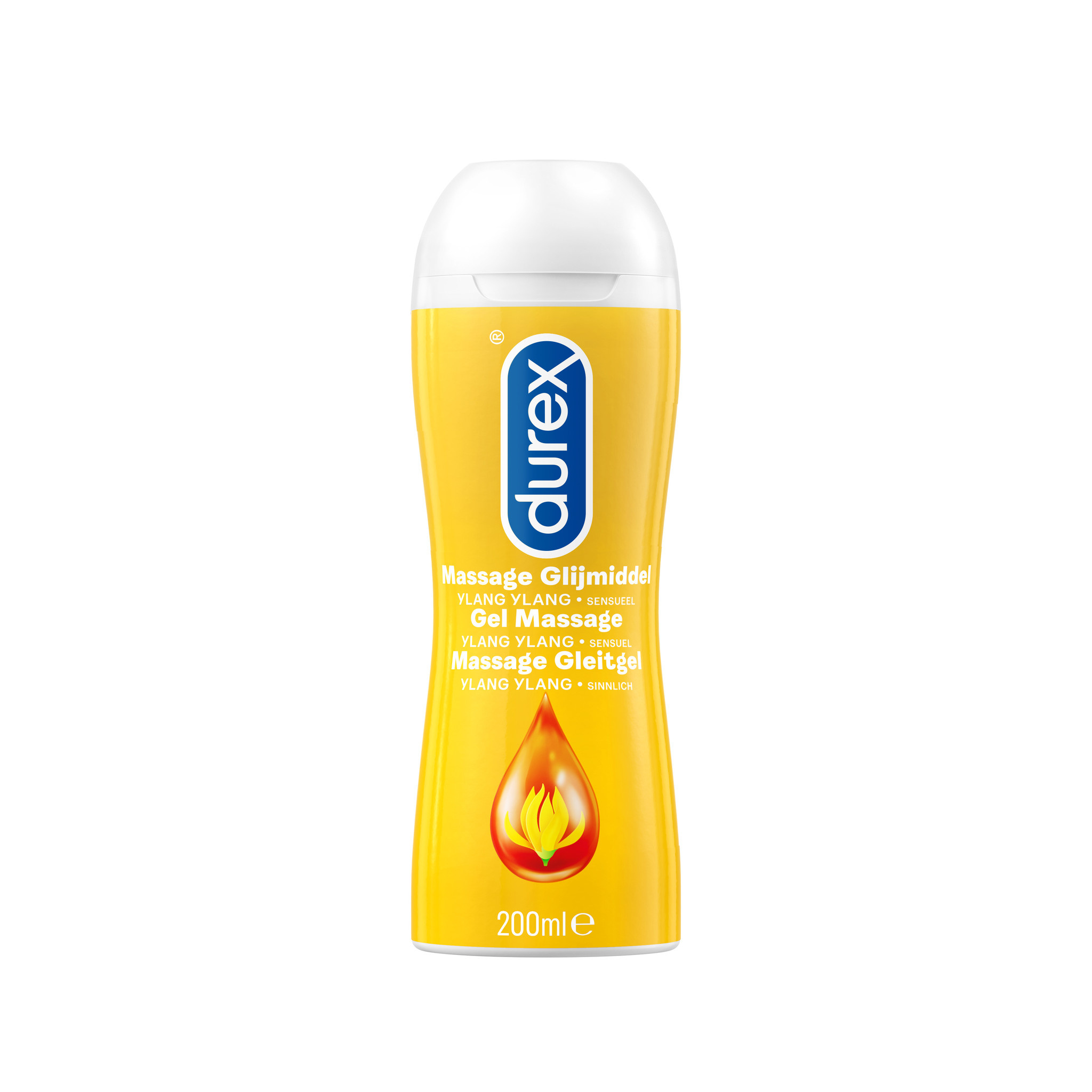 Durex Massage Olie en Glijmiddel 2-in-1 - Sensual met Ylang Ylang - 200ml x6