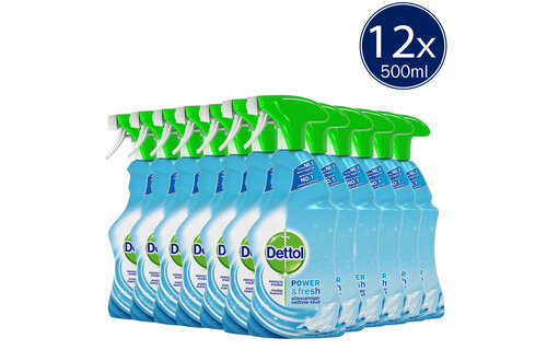 Dettol Allesreiniger Spray Power & Fresh - Katoenfris - 500ml x12
