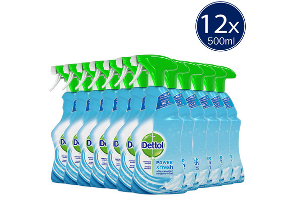 Dettol Allesreiniger Spray Power & Fresh - Katoenfris - 500ml x12