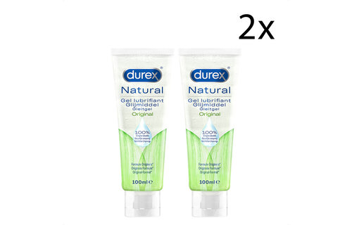 Durex Glijmiddel Natural - 100% natuurlijk - 100 ml x2