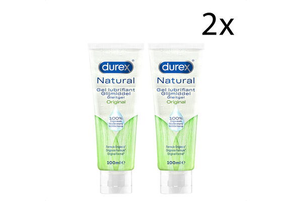 Durex Glijmiddel Natural - 100% natuurlijk - 100 ml x2