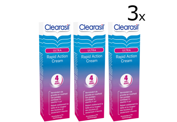 Clearasil Behandelingscreme Ultra Rapid Action Cream 15ml x3
