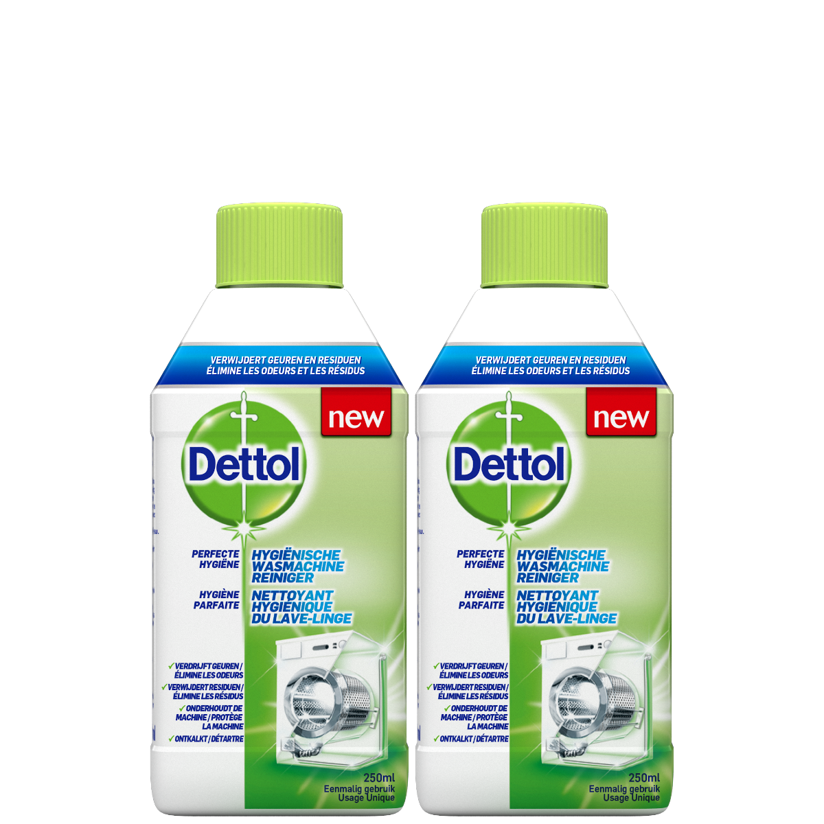 Dettol Wasmachine Reiniger HygiÃ«ne - 250ml x2
