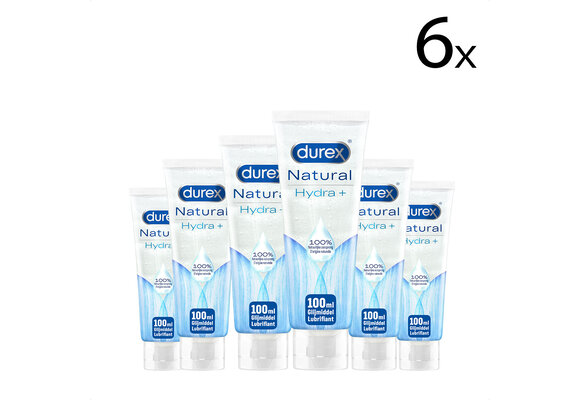 Durex Glijmiddel Natural - Hydraterend - 100% natuurlijk - 100ml x6