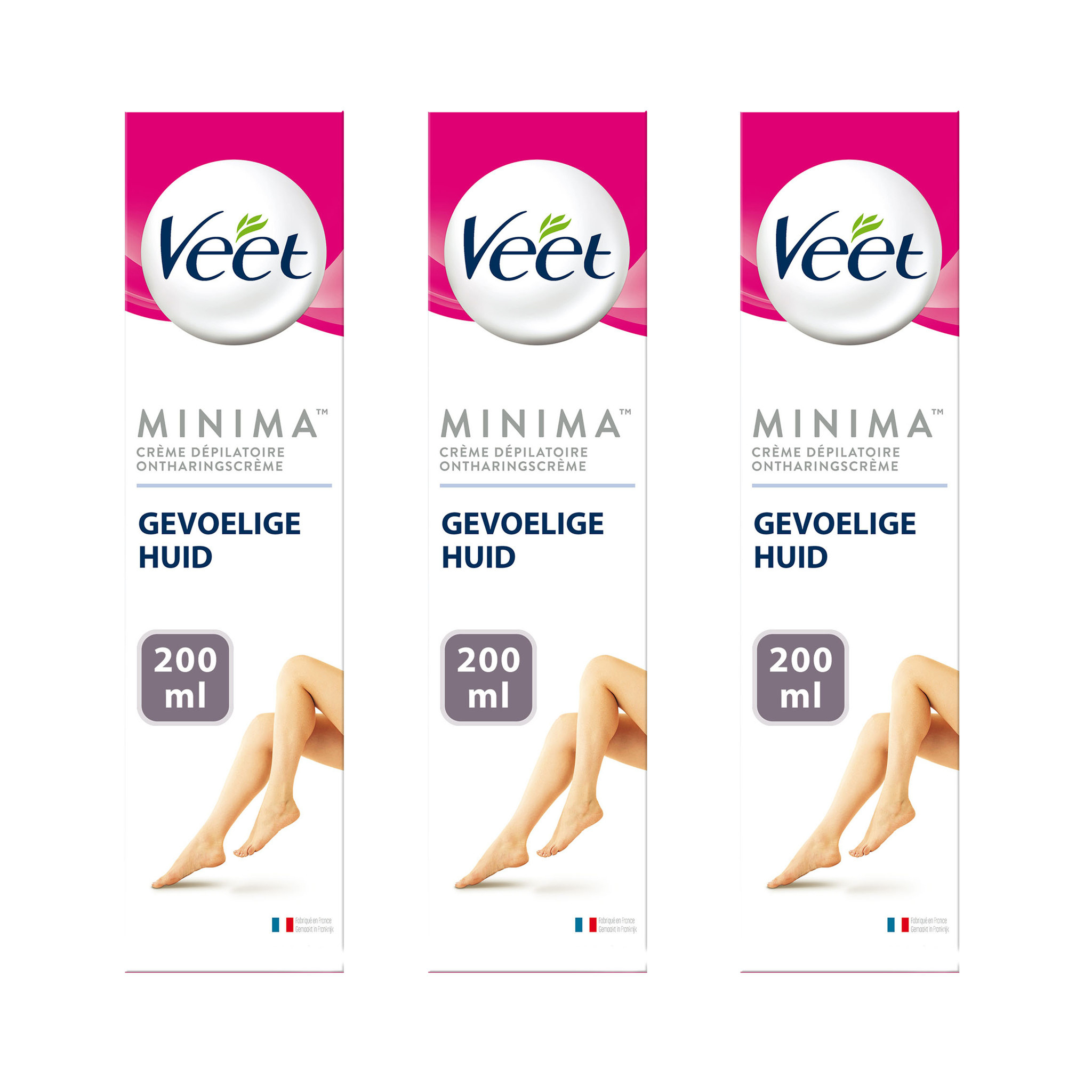 Veet Ontharingscreme - Gevoelige Huid - Minima - 200ml x3