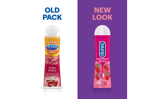 Durex Glijmiddel Crazy Cherry - Kers - waterbasis - 100ML x2