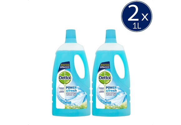 Dettol Allesreiniger Power & Fresh - Katoenfris - 1L x2